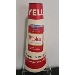 VTG Winston Paper Cone Megaphone Tobacciana Ephemera Advertisement